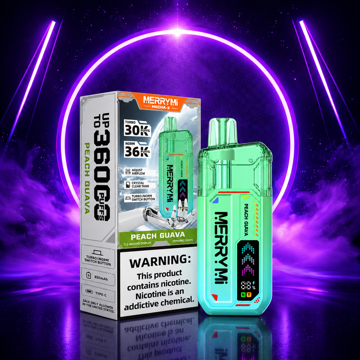 MerryMi Mecha X 36K España vaper desechable con 36000 caladas