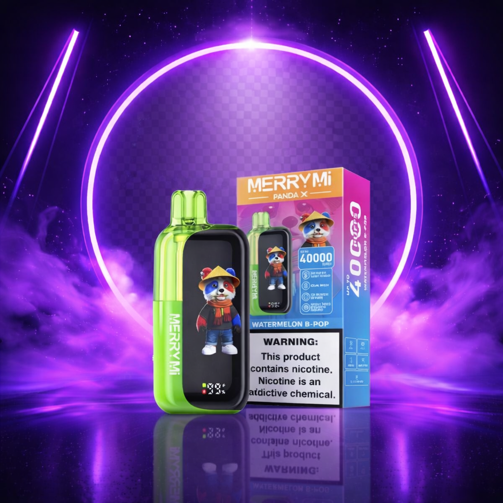 MerryMi Panda X 40K Vaper Desechable - vapers desechables, caladas, vaper desechable, vaper con nicotina, cigarrillos electrónicos, muchas caladas, sabores vaper, puff, cigarrillos electrónicos desechables