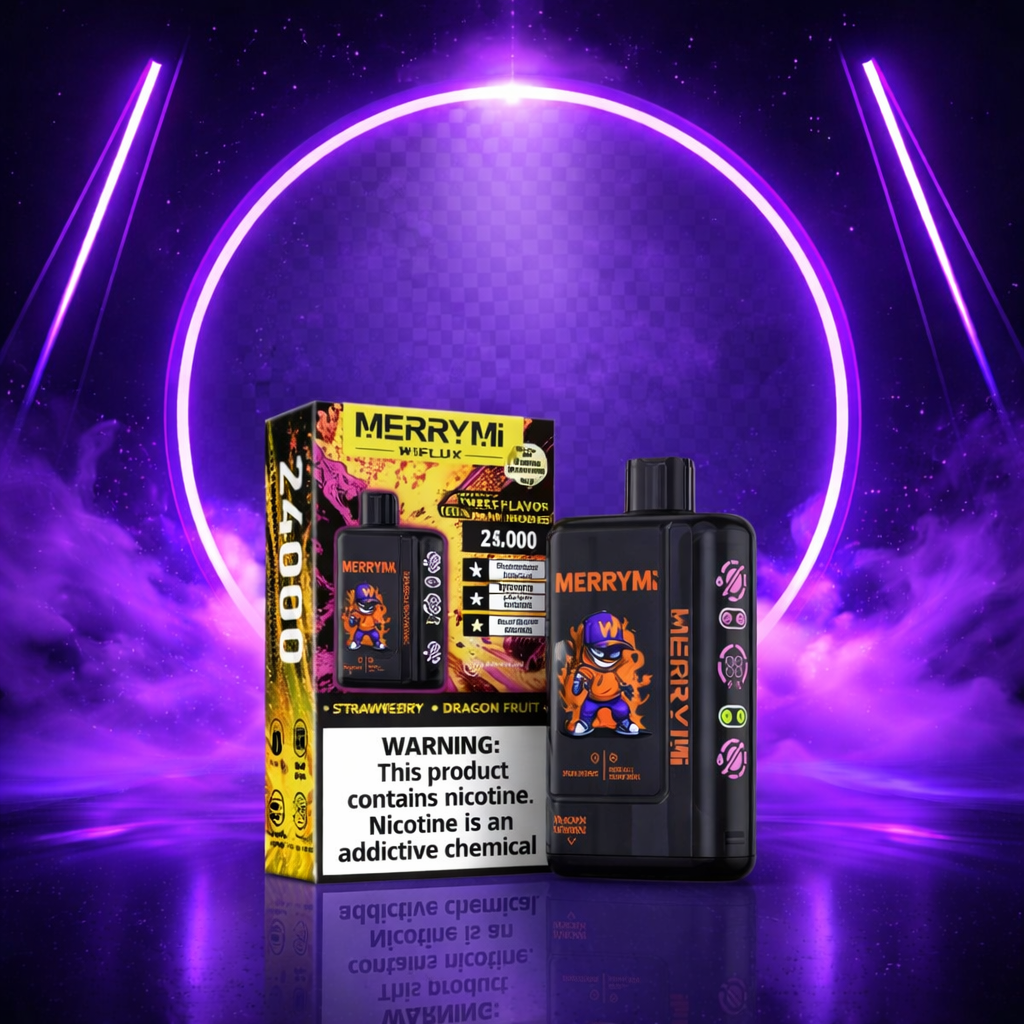 MerryMi WiFlux 24K Vaper Desechable - vapers desechables, caladas, vaper desechable, vaper con nicotina, cigarrillos electrónicos, muchas caladas, sabores vaper, puff, cigarrillos electrónicos desechables